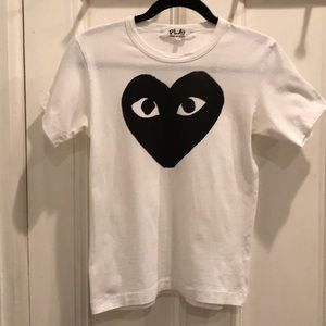 PLAY Comme des Garcons white T-shirt with logo